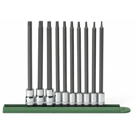 T8 - T50 Long Torx Set - 10 Pieces